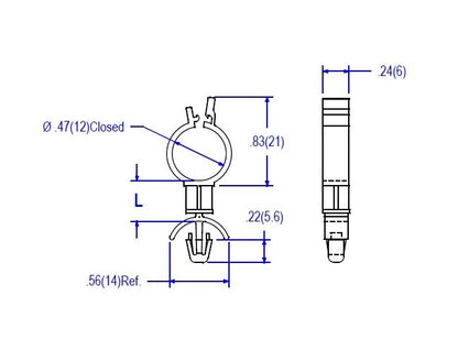 74 Series Wire Routing Stand-Off Locking Clip - Image 2