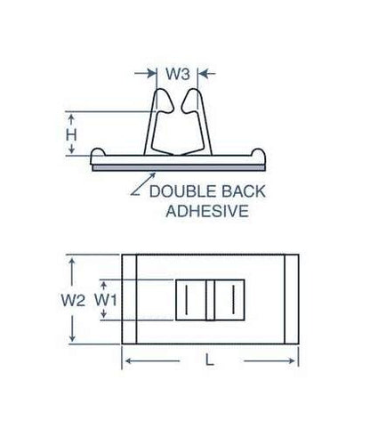 Adhesive Back Cord Clip for Wire Routing (34 Series) - Image 2