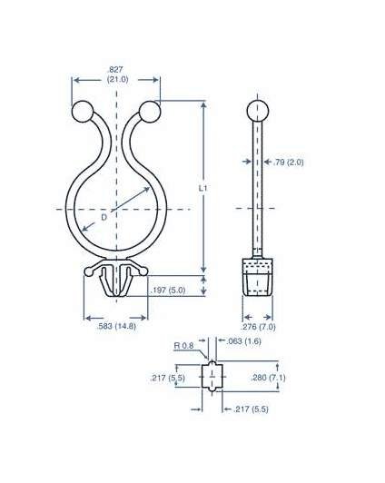 Nylon Twist Lock for Square Hole Wire Routing - 41 Series - Image 2