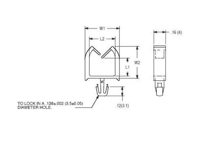 Miniature Wire Saddle x .138 Mtg. Hole, 22-1 Series - Image 2