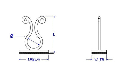 Twist Lock Wire Routing Device with Adhesive Base - Image 2