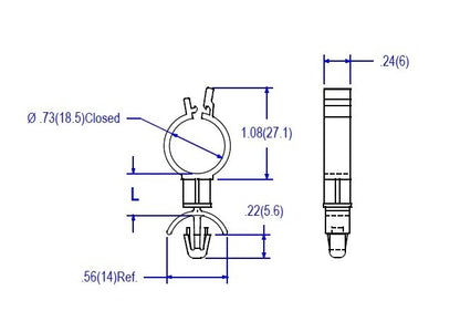 78 Series Stand-Off Locking Clip for Wire Routing Devices - Image 2