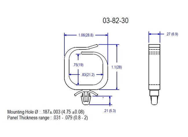 82 Series Optical Fiber Saddle with .187 Mount Hole - Image 2