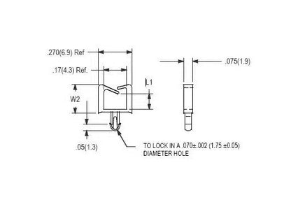 Miniature Wire Saddle with .070 Mounting Hole (53-53-1 Series) - Image 2