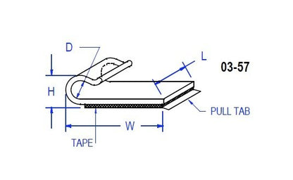 Adhesive Clip .187 Holding Dia - 57 Series - Image 2