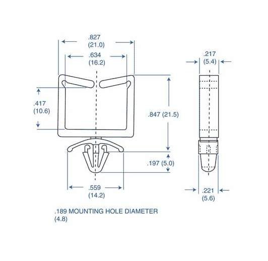 03 Series Wide Wire Saddle - Nylon 66 Material, Natural Color - Image 2