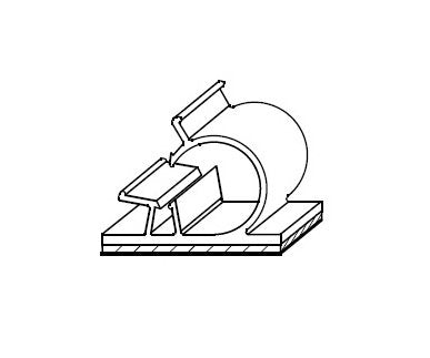 Locking Wire Clamp Adhesive Back - 62 Series - Image 1