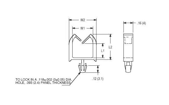 61 Series Miniature Wire Saddle with .118" Mounting Hole - Image 2