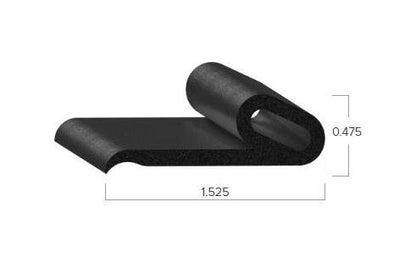 Uni-Grip 1.525in Width Rubber Bulb Seal - Image 2