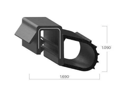 Uni-Grip 1.690x1.090 in Rubber Bulb Seal - Image 2