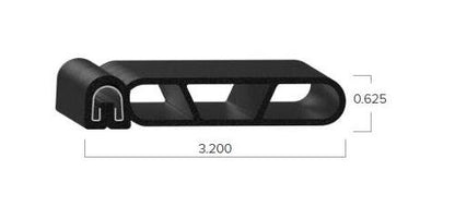 Uni-Grip 3.200x0.625 in Rubber Bulb Seal - Image 2
