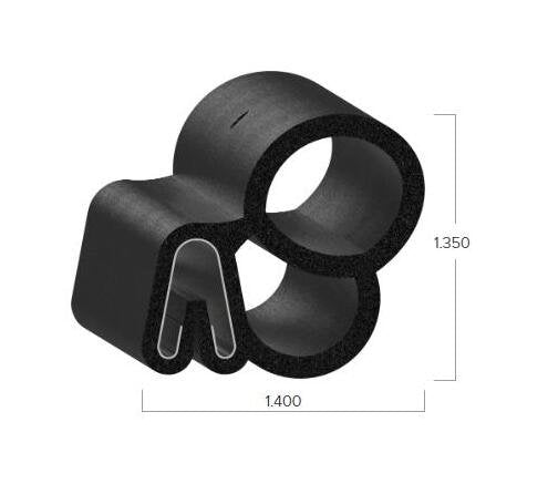 Uni-Grip 1.400x1.350 in Bulb Seal for Utility Vehicles - Image 2