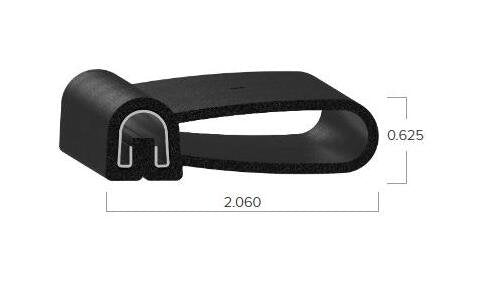 Uni-Grip 2.060in x 0.625in Rubber Bulb Seal - Image 2