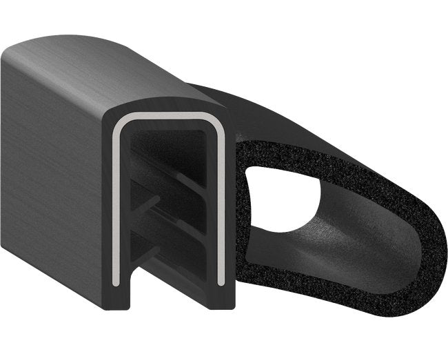 Uni-Grip 1.196" x 0.736" Bulb Seal, Rubber Material - Image 1