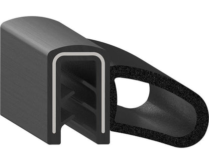 Uni-Grip 1.196" x 0.736" Bulb Seal, Rubber Material - Image 1