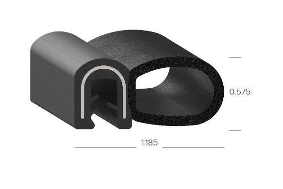 Uni-Grip 1.185" x 0.575" Bulb Seal for Industrial and Recreational Applications - Image 2