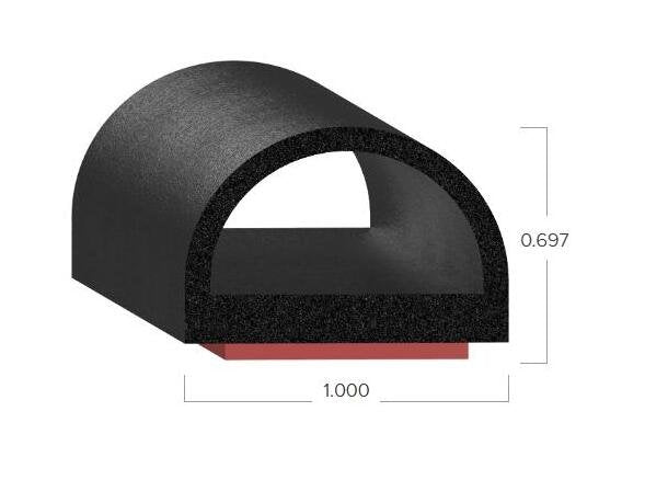 Uni-Grip 1.000" x 0.697" Bulb Seal - Image 2