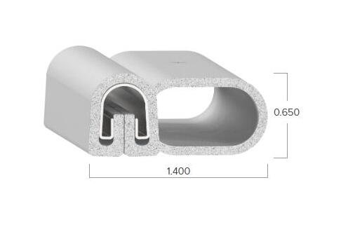 Uni-Grip 1.400" x 0.650" Rubber Bulb Seal - Image 2