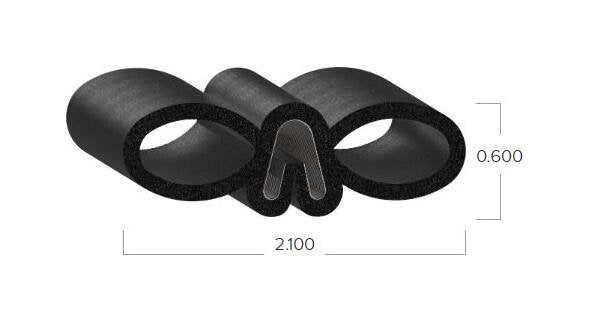 Uni-Grip 2.100" x 0.600" Rubber Bulb Seal - Image 2