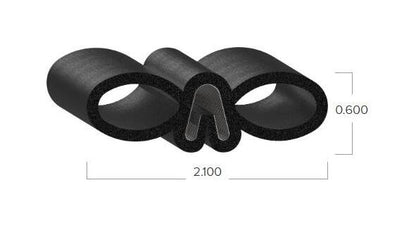 Uni-Grip 2.100" x 0.600" Rubber Bulb Seal - Image 2
