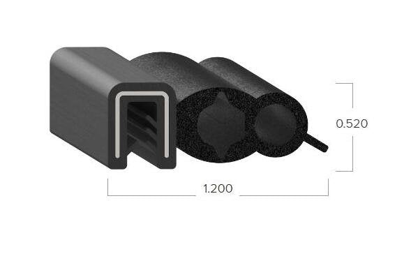 Uni-Grip 1.200x0.520 Bulb Seal for Heavy Trucks - Image 2