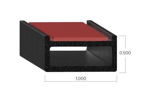 Uni-Grip 1.000" x 0.500" Rubber Bulb Seal - Image 2