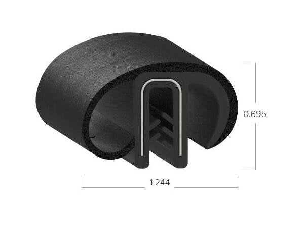 Uni-Grip 1.244 Inch x 0.695 Inch Rubber Bulb Seal - Image 2