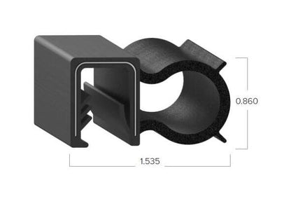 Uni-Grip 1.535x0.860 in Rubber Bulb Seal - Image 2