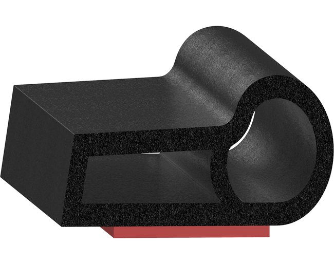 Uni-Grip 1.575x0.675 in Bulb Seal - Rubber Sponge, Side Mount - Image 1