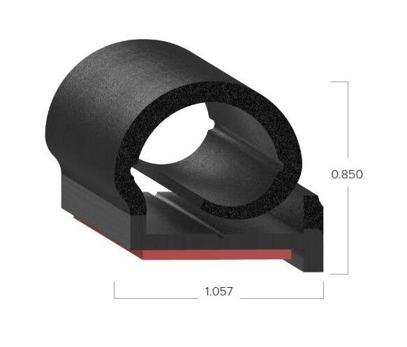 Uni-Grip 1.057" x 0.850" Rubber Bulb Seal - Image 2
