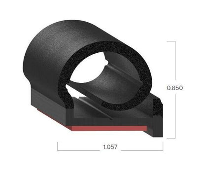 Uni-Grip 1.057" x 0.850" Rubber Bulb Seal - Image 2