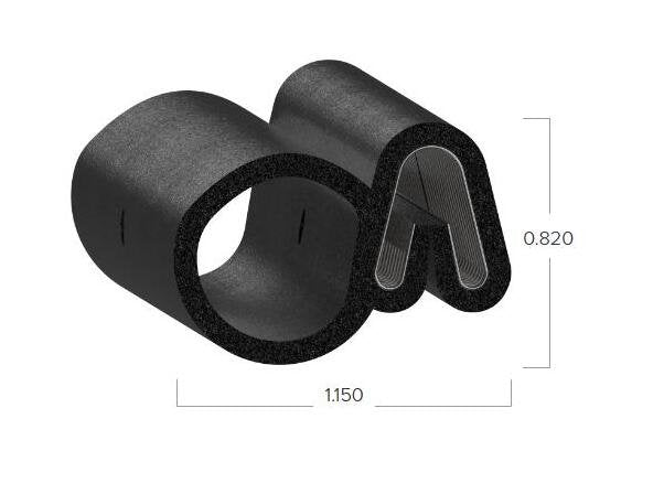 Uni-Grip 1.150" x 0.820" Rubber Bulb Seal - Image 2