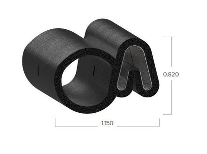Uni-Grip 1.150" x 0.820" Rubber Bulb Seal - Image 2