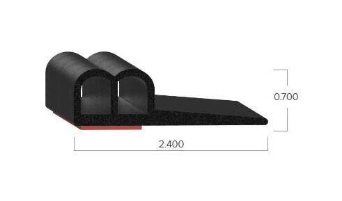 Uni-Grip 2.400x0.700 in Bulb Seal - Image 2