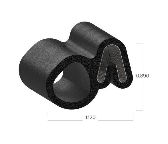 Uni-Grip 1.120x0.890 in Rubber Bulb Seal - Image 2