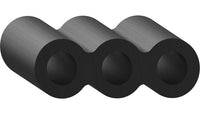 Uni-Grip 1.670x0.553 in Bulb Seal, Rubber, Black
