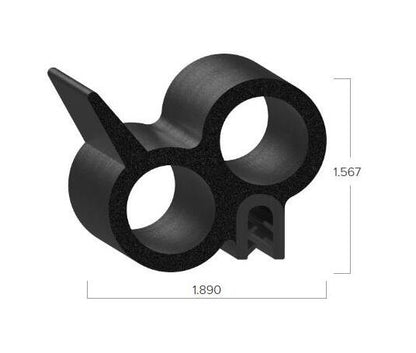 Uni-Grip 1.890x1.567 in Bulb Seal for Commercial and Industrial Use - Image 2