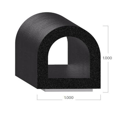 Uni-Grip 1.000 Inch Rubber Bulb Seal - Image 2
