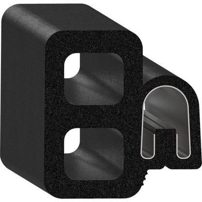 Uni-Grip 1.256x1.340 in Bulb Seal - EPDM/Silicone/Nitrile, Push-On Mount - Image 1