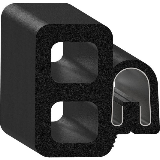 Uni-Grip 1.256x1.340 in Bulb Seal - EPDM/Silicone/Nitrile, Push-On Mount - Image 1