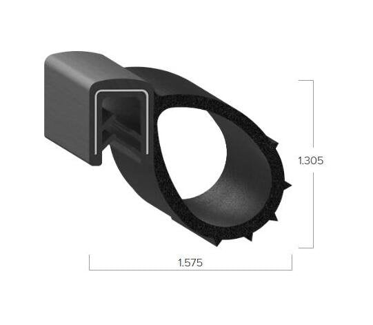 Uni-Grip 1.575" x 1.305" Rubber Bulb Seal - Image 2