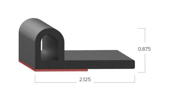 Uni-Grip 2.125x0.875 Rubber Bulb Seal - Image 2