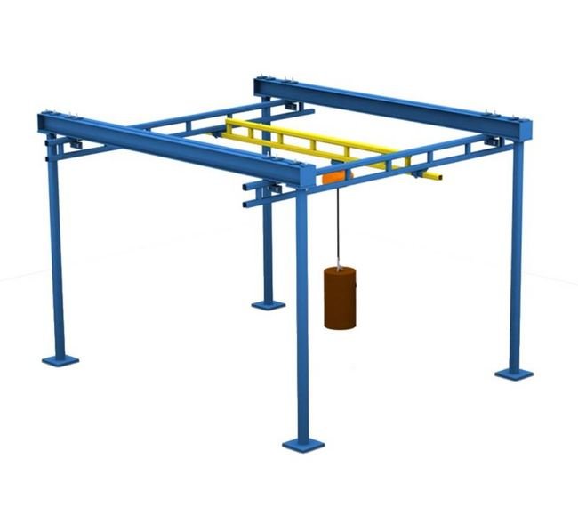 Free Standing Work Station Bridge Crane - 15ft, 500lb Capacity - Image 2