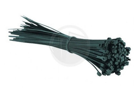 11 Inch Nylon Black Cable Zip Ties - Pack of 100 - Image 1