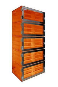 1520 Series Amber Acrylic Five Door Sliding Drawer Desiccator
