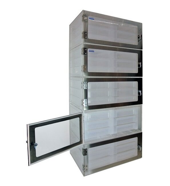1520 Series Acrylic Five Drawer Desiccator - Image 2