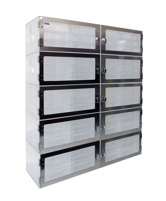 1520 Series Clear Acrylic Ten Door Desiccator - Image 2
