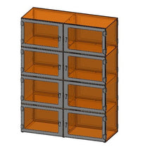 1540 Series 48" Amber Acrylic Eight Chamber Pass-Through Desiccator Cabinet