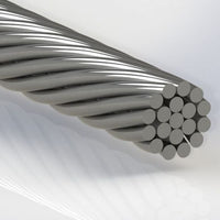 0.250 Inch (in) Nominal Cable Diameter 1 x 19 Commercial Bare Stainless Steel Cable