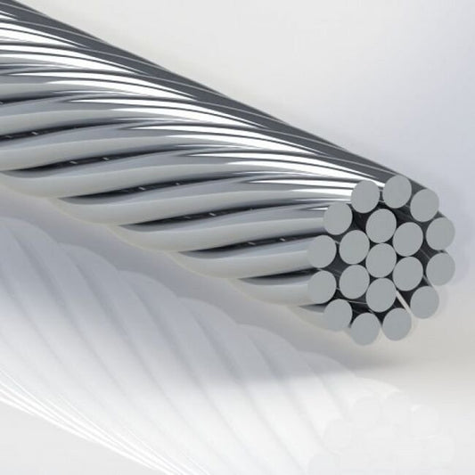 0.047 Inch (in) Nominal Cable Diameter 1 x 19 Commercial Bare Galvanized Stee Cable - Image 1